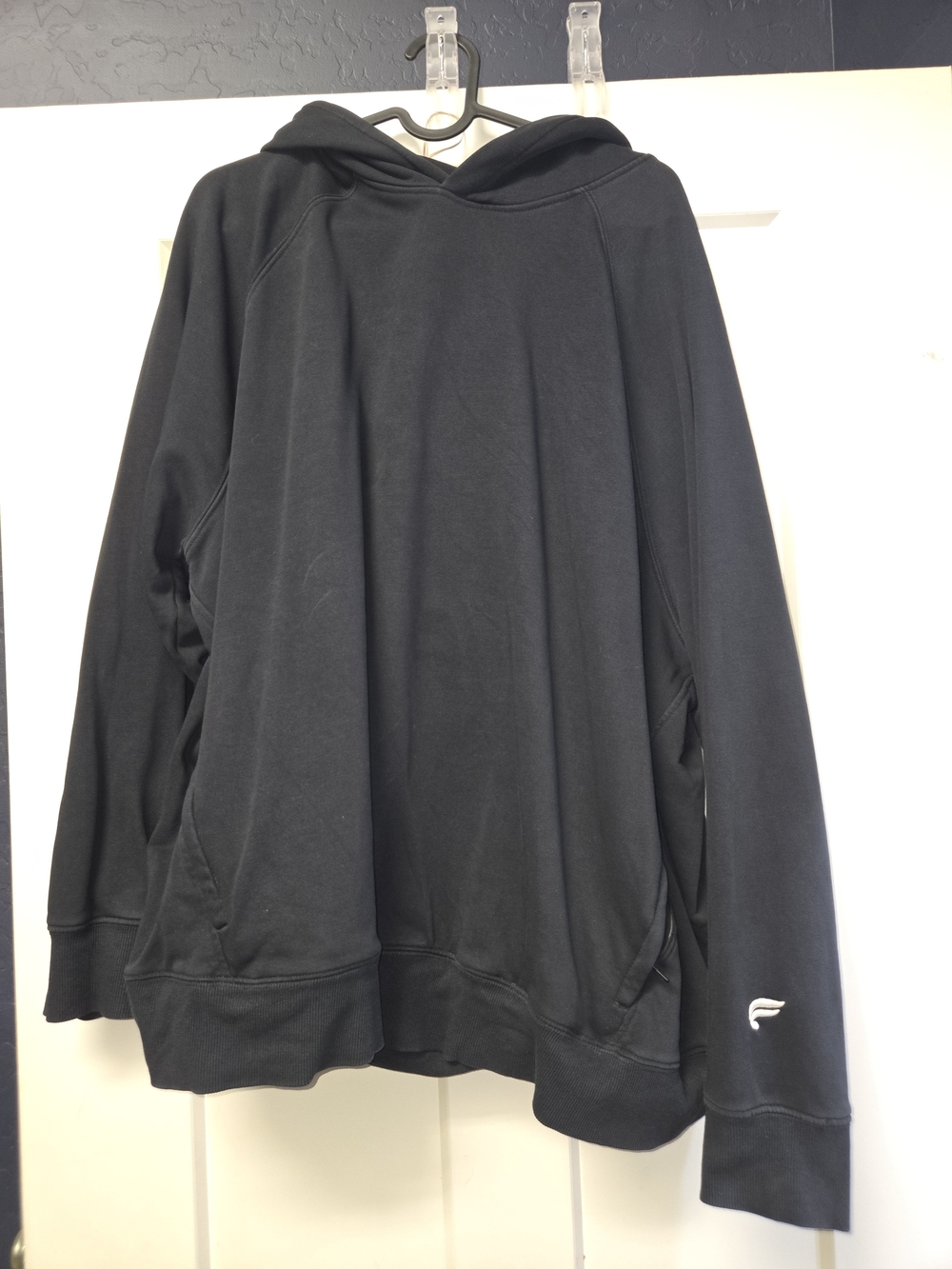 Men's Black Hooded Pullover Sweatshirt